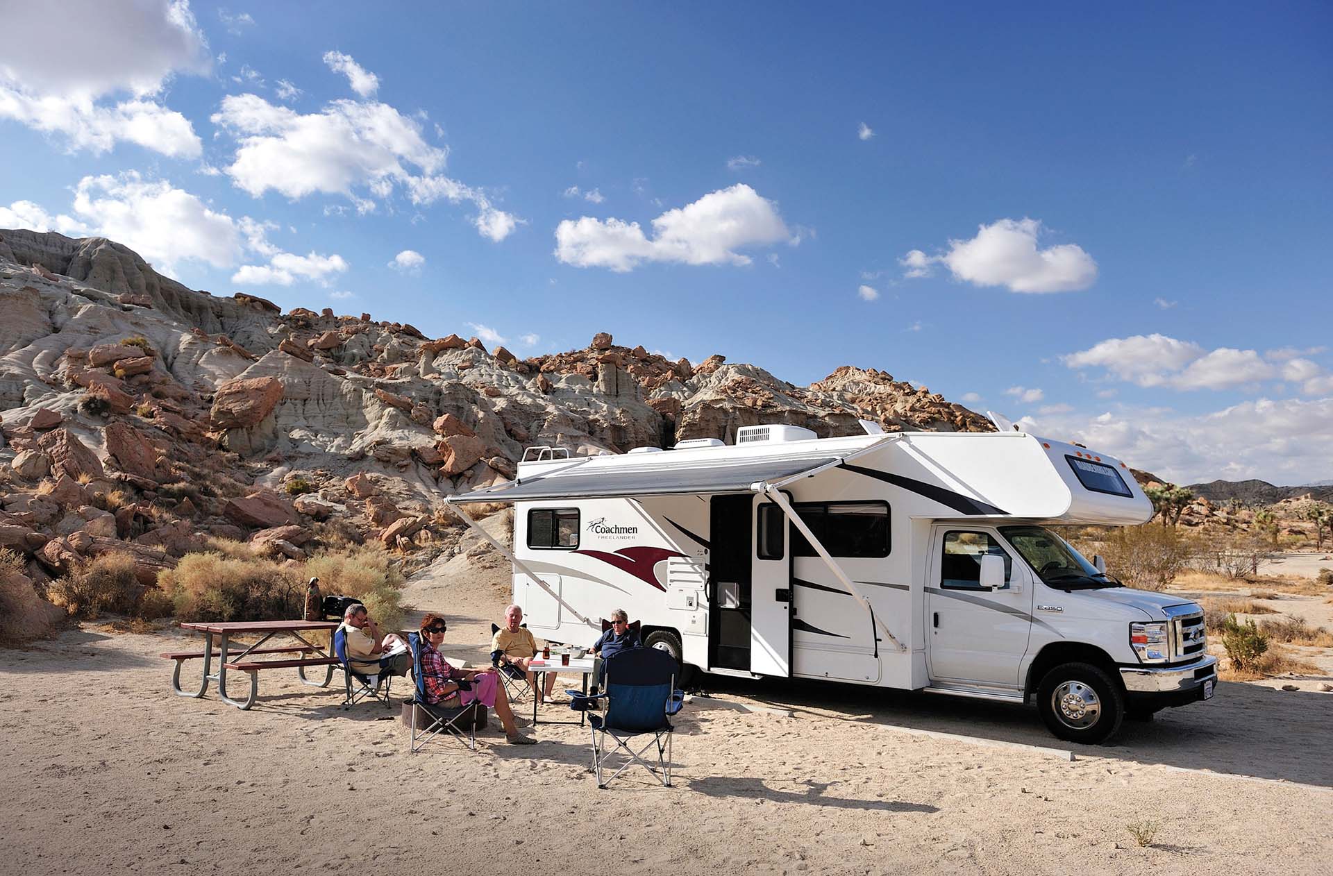 RV, Camper, travel, holidays, Campground, Red Rock Canyon, State Park, California, USA, United States, America,