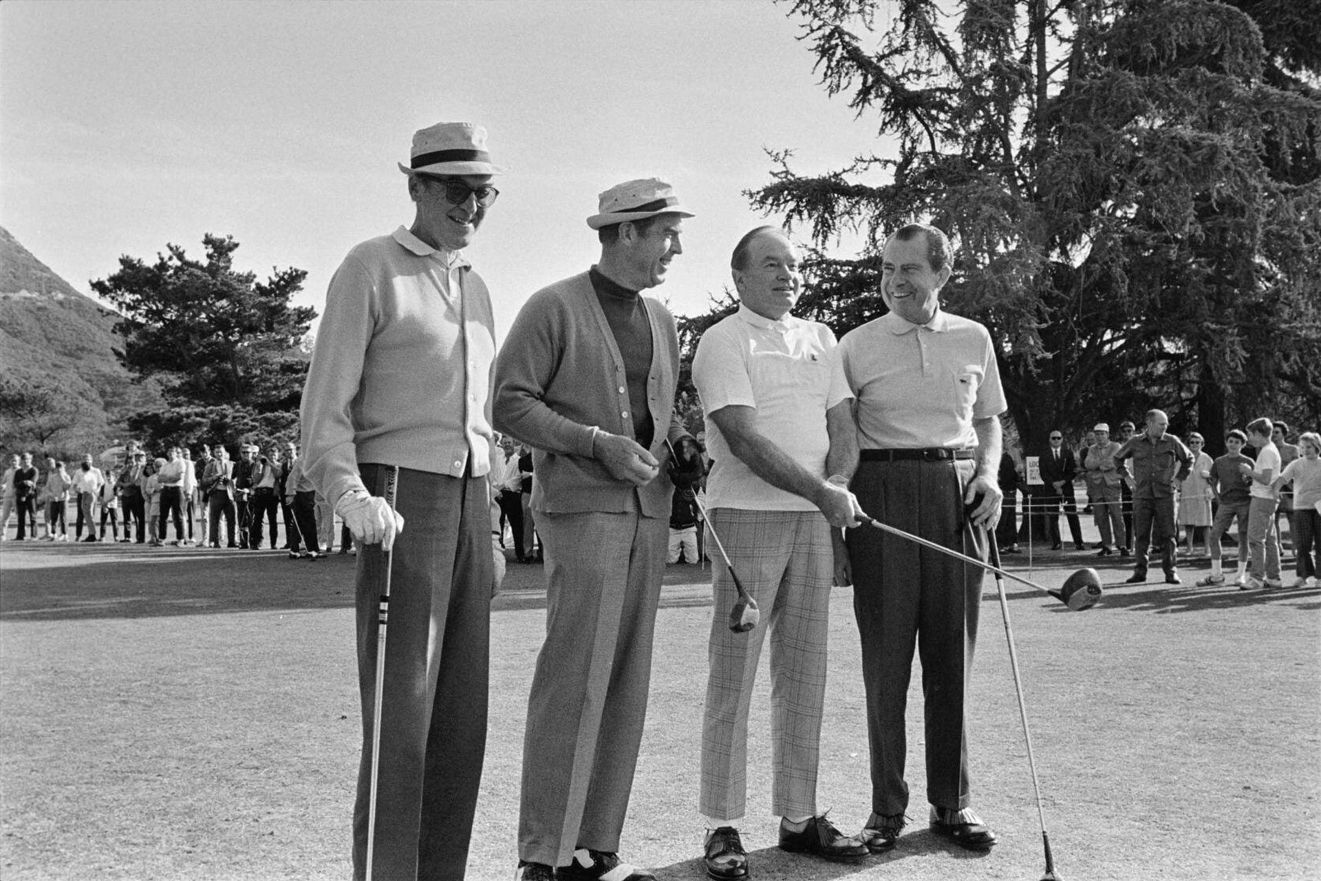 glimpses-of-the-past-5-jimmy-stewart-fred-macmurray-bob-hope-president-richard-nixon-lakeside-golf-club-january-3-1970  - Toluca Lake Magazine